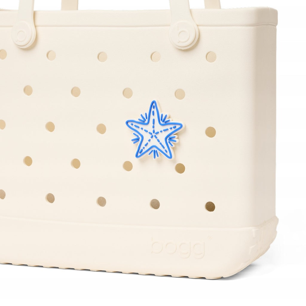 Bogg Bit Blue Starfish Outdoor Adventure Pool Tote Travel Friendly Tip Resistant with Non Slip Bottom for Boat Trips Travel Organizer Vacation Essentials for Women