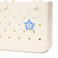 Bogg Bit Blue Starfish Outdoor Adventure Pool Tote Travel Friendly Tip Resistant with Non Slip Bottom for Boat Trips Travel Organizer Vacation Essentials for Women