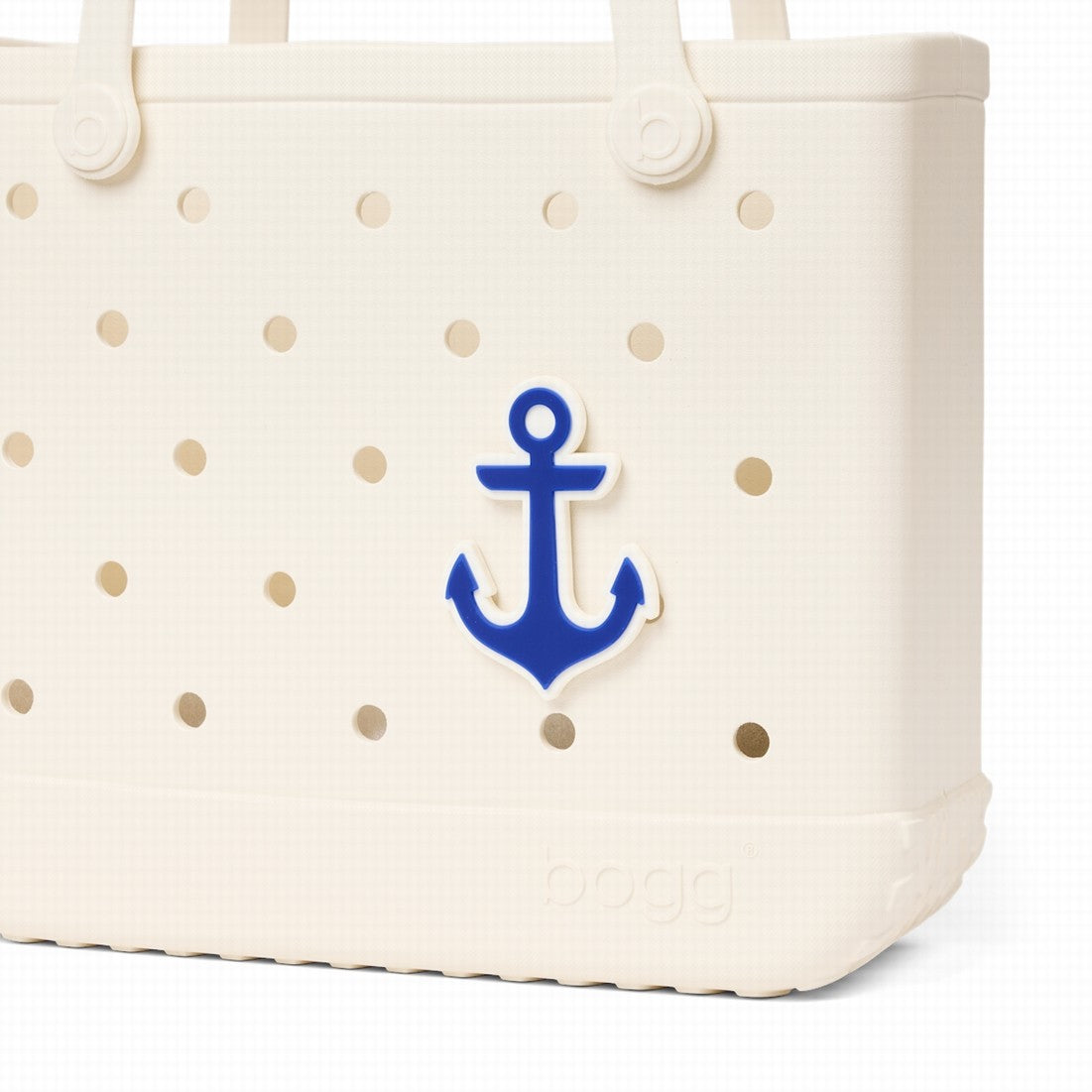 Bogg Bit Mykonos Blue Anchor Cruise Ship Essentials Tote Ultra Durable Easy Clean Waterproof Phone Pouch Included for Resort Vacations